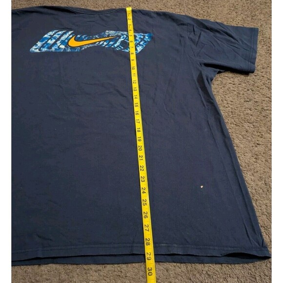 Vintage Y2k Men's Nike Swim Distressed Blue Short Sleeve T-Shirt Men's 2XL - Picture 7 of 7